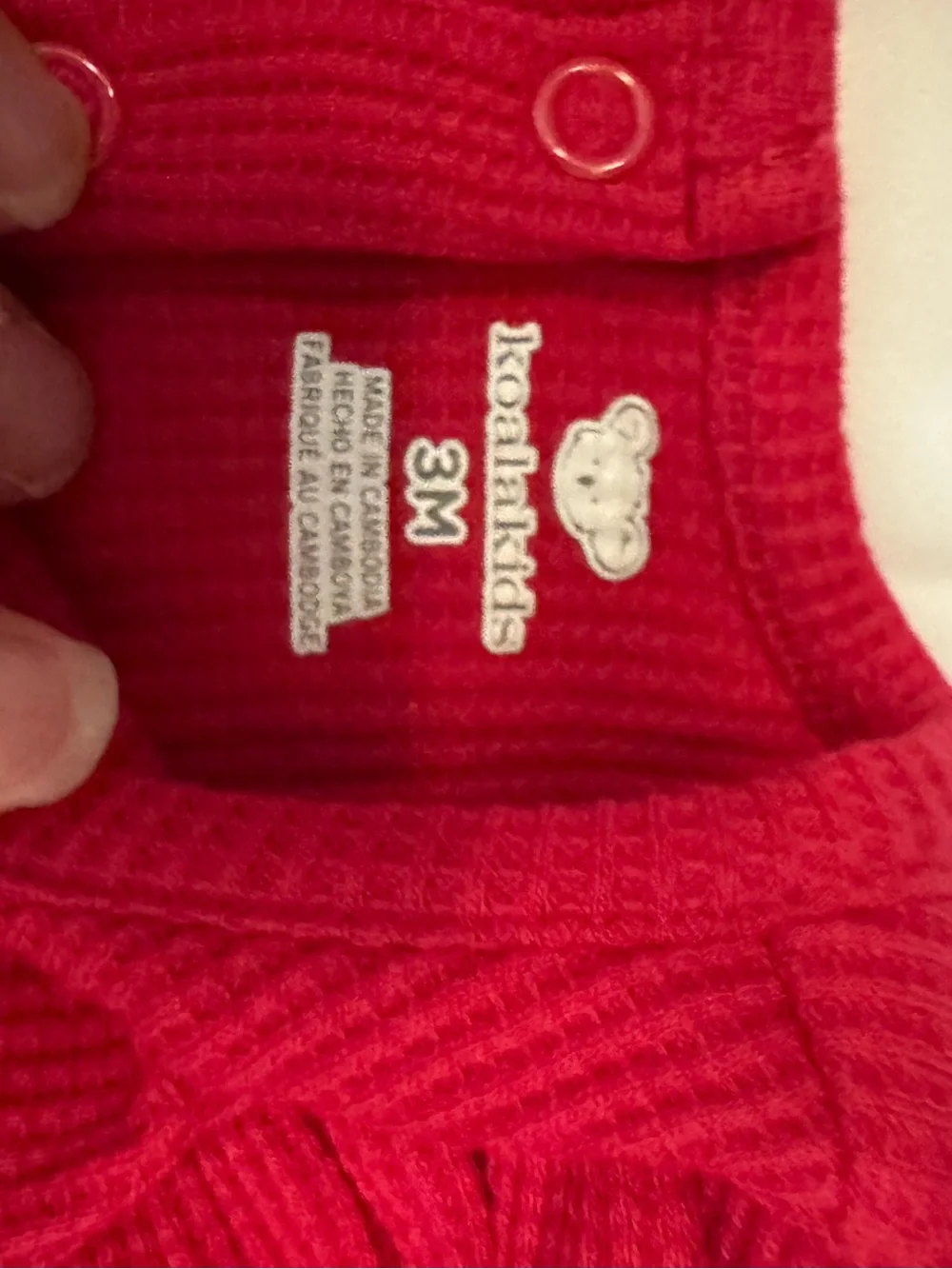 Koala Kids Baby Girl Flannel Two-Piece Set  Bundle- Burgundy & Red